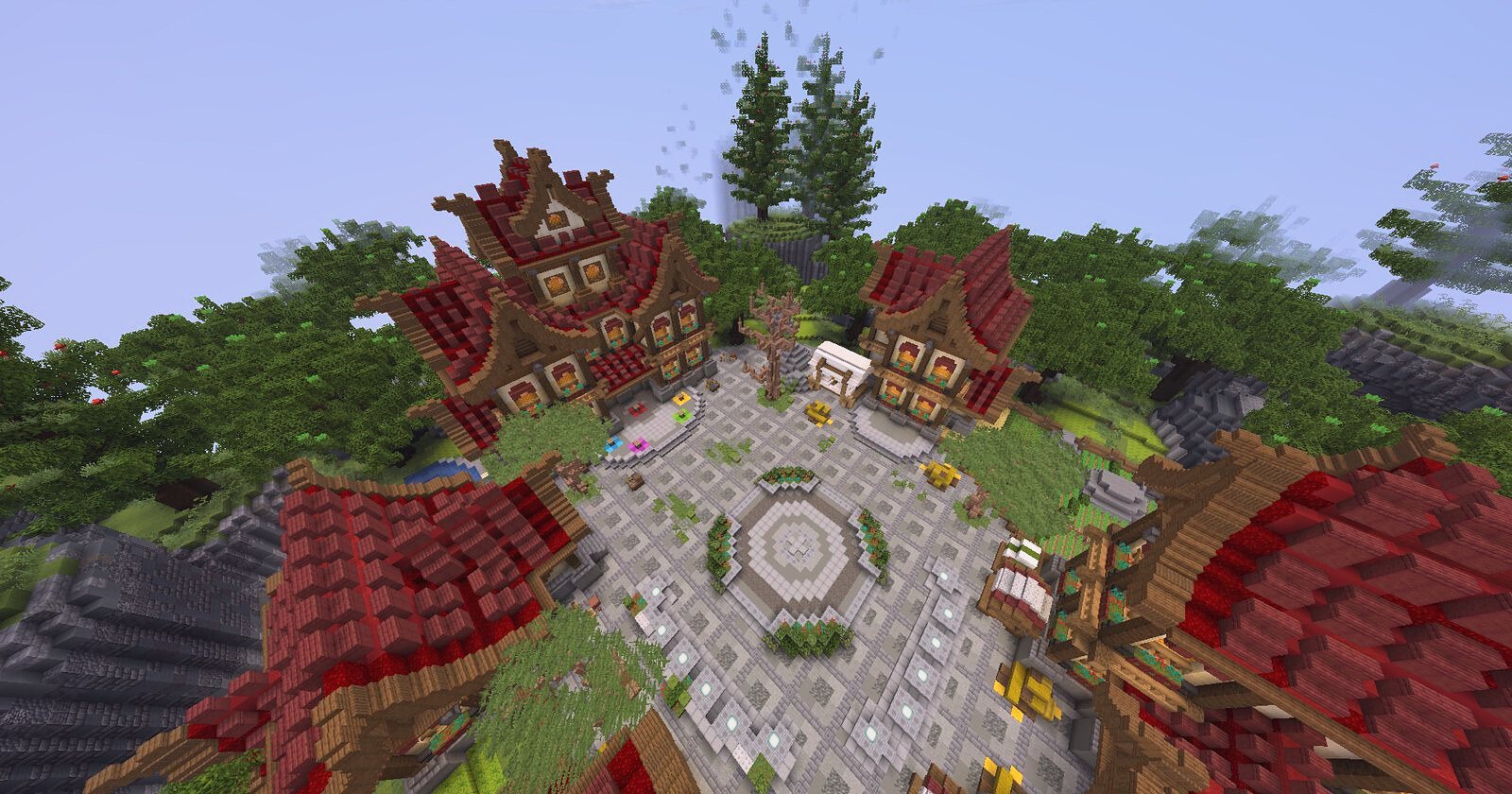 El spawn del Survival desde el aire